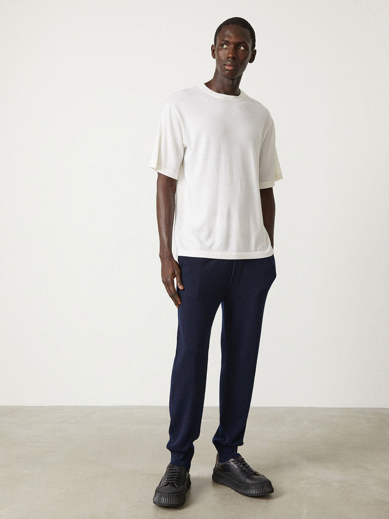 Ancell Tee Ivory | Lisa Yang | White t-shirt in 100% cashmere