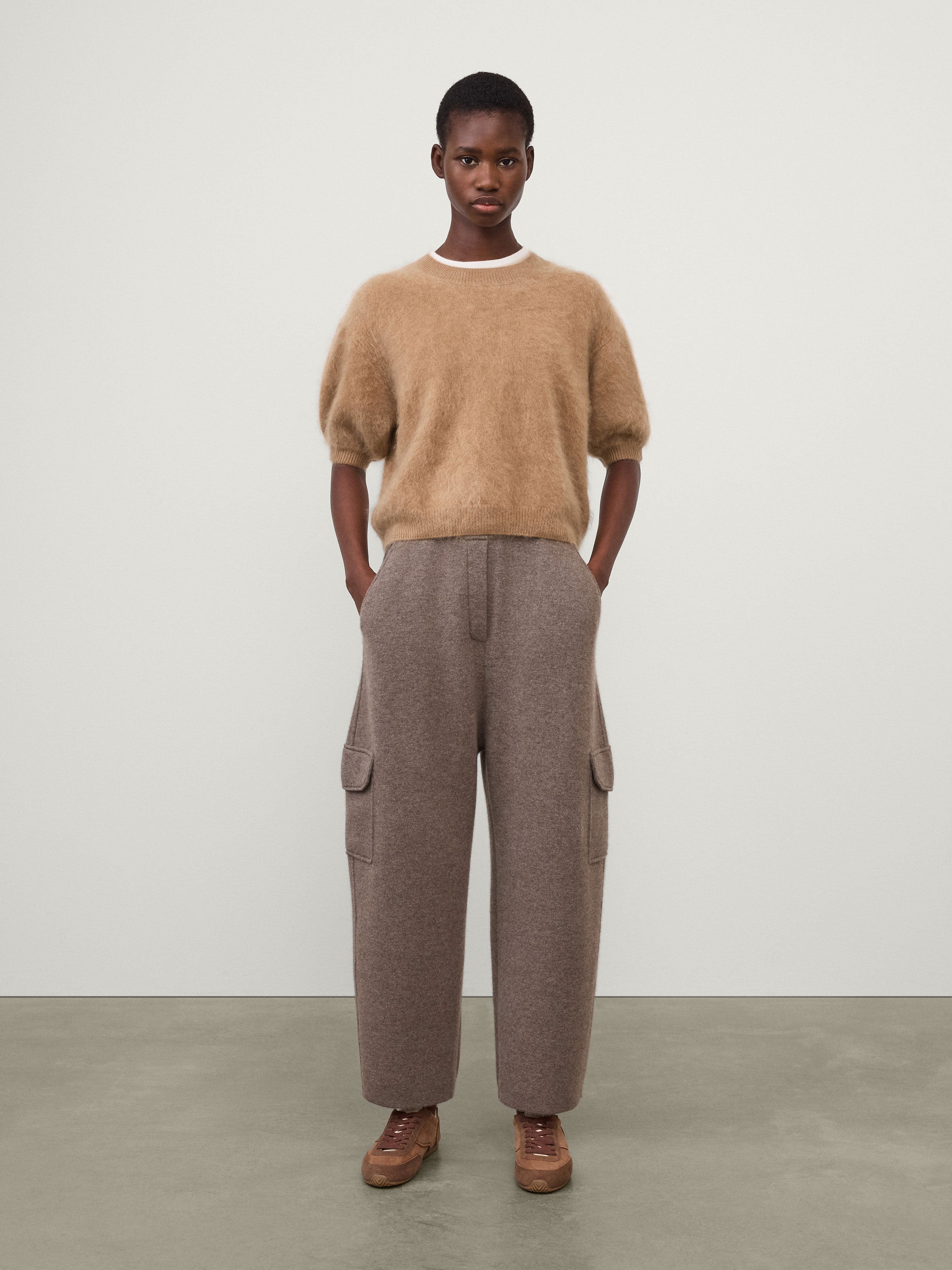 ニット/セーター WOOL BABY CAMEL BRUSHED YARN KNIT SHORT Baby Camel - Nordic Yarn Finland 🐦 – Les Laines Biscotte Yarns