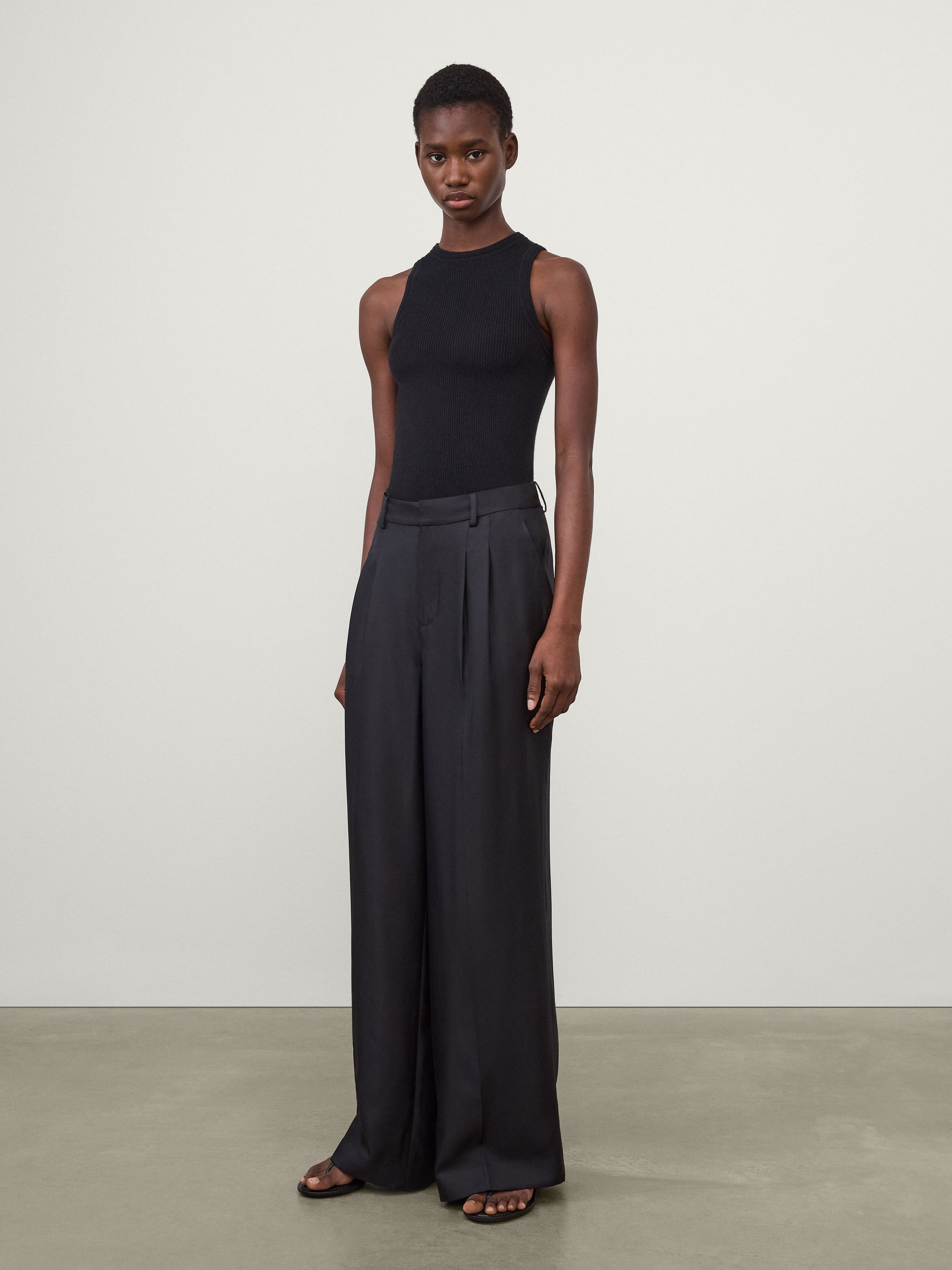 Tailored Wide Leg Trousers – LISA YANG