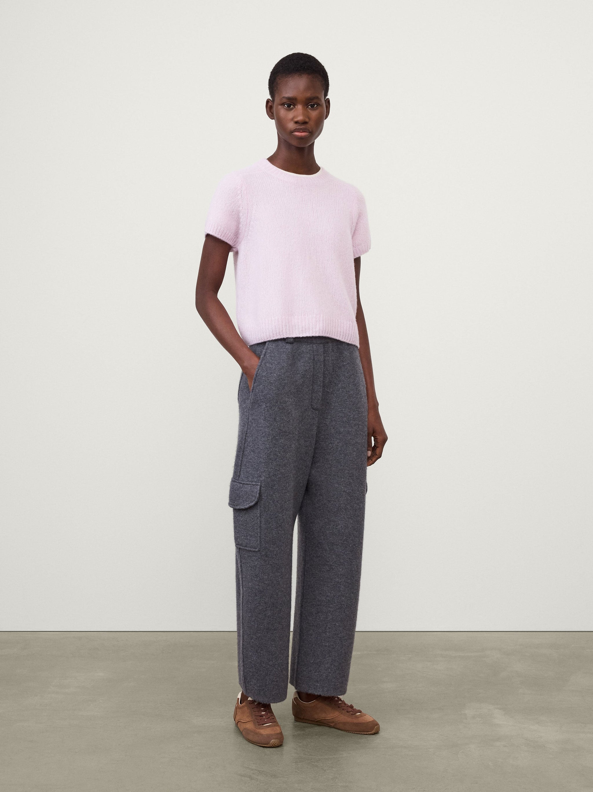 ぴょる gypsohila OversizedCrewneck Knit Oversized Crewneck Knit Grey | gypsohila