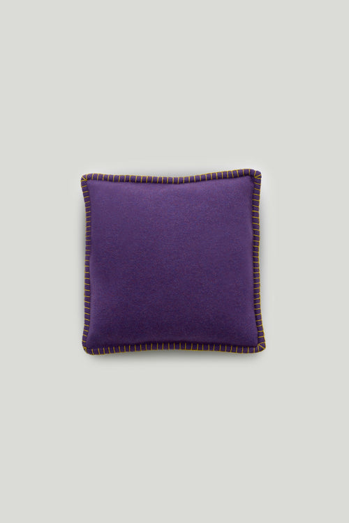 Amsterdam Cushion Deep Violet Graphite | Lisa Yang | Dark purple grey cushion in 100% cashmere